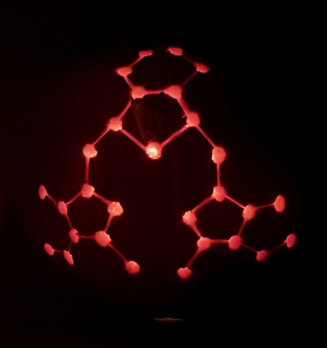Tripyrrindione carved on a pumpkin for Halloween 2023